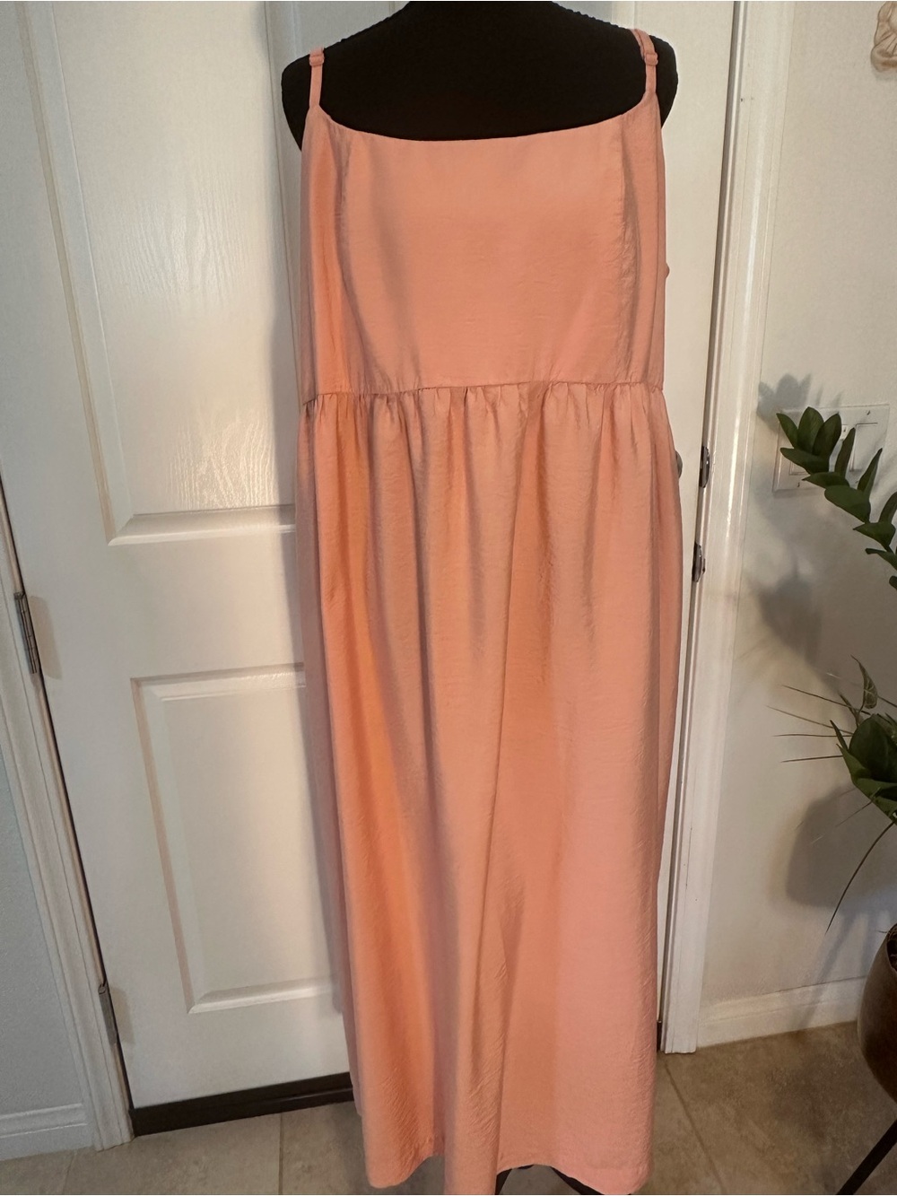 a new day Peach-Pink Spaghetti Strap Dress